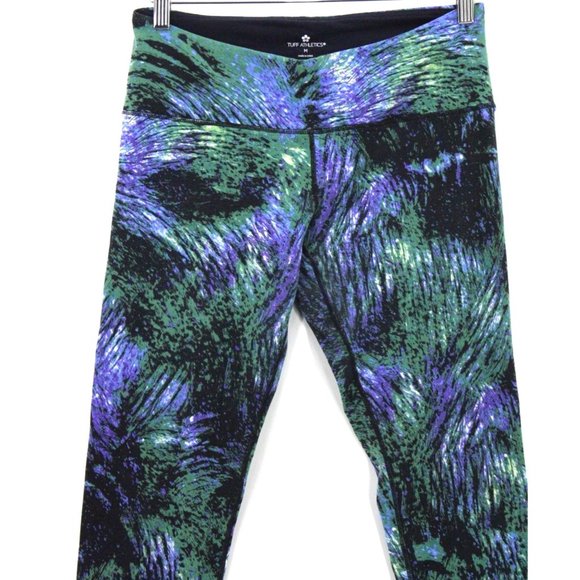 Tuff Athletics Leggings Pants Multicolor Abstract Pattern Gym & Training Size M - Picture 2 of 8